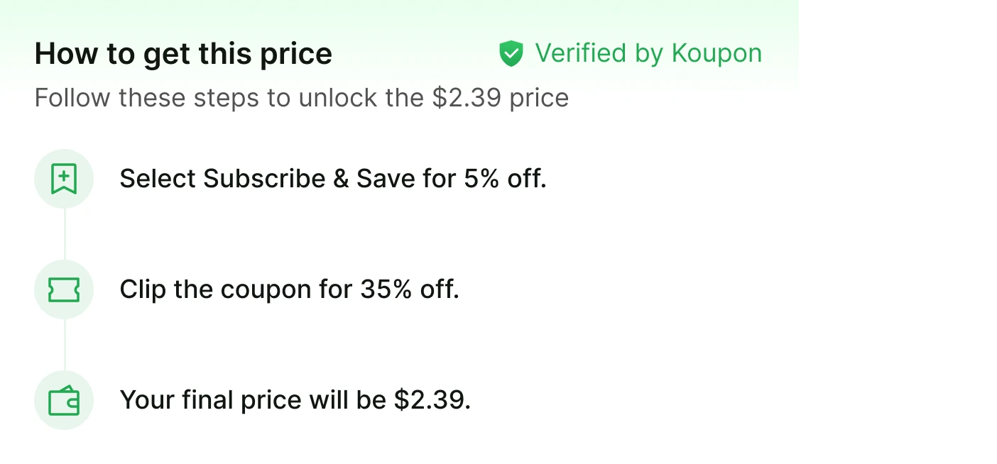 Steps for unlocking a verified Koupon deal price